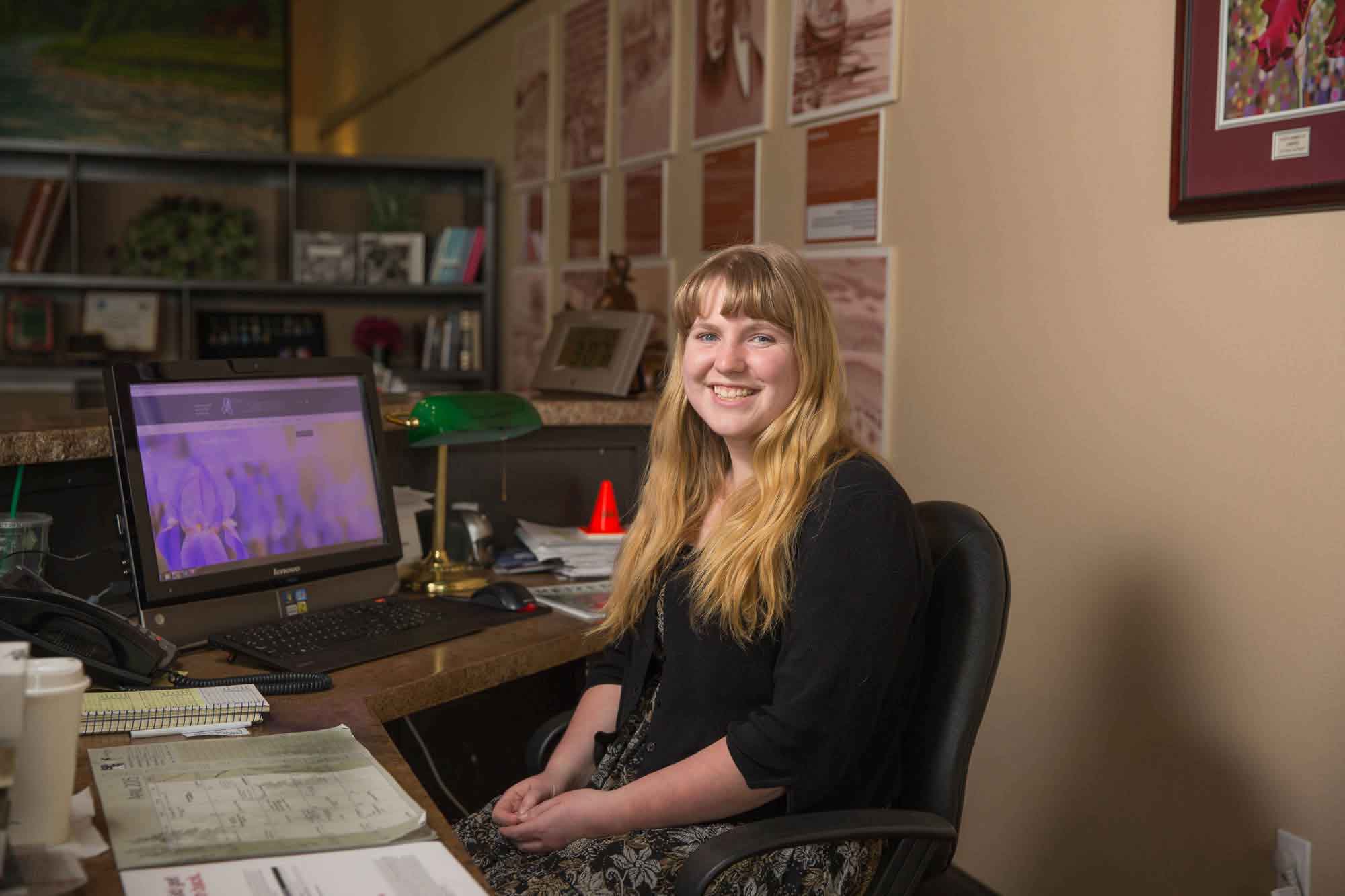 Student with classwork